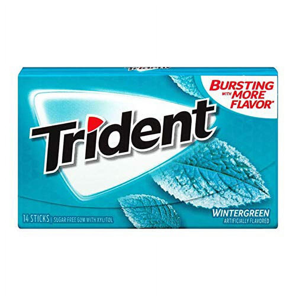 Trident Sugar Free Xylitol Gum Wintergreen 2 Box Deal (14-Piece, 24-Pack)