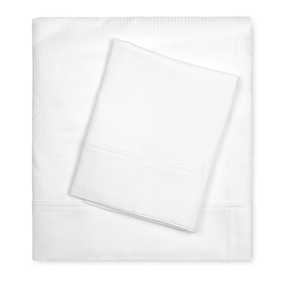 Trident Twin Sheet Set, 300TC, Luxury Hotel Bedding Sheet Set, 3 Piece Set,Trivana Collection, White