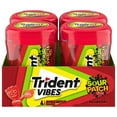 thumbnail image 1 of Trident Vibes SOUR PATCH KIDS Redberry Sugar Free Gum, 4-40 Piece Bottles 160 Total Pieces, 1 of 17
