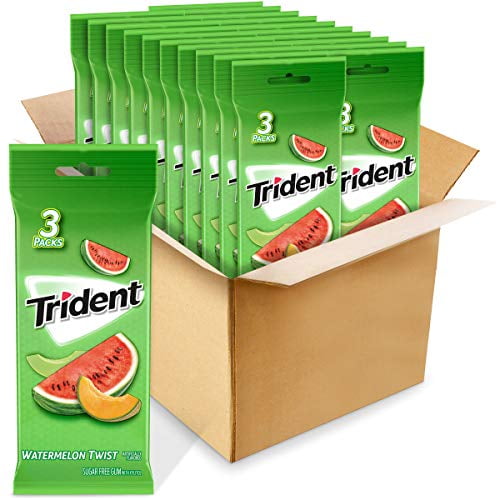 Trident Watermelon Twist Sugar Free Gum, 60 Packs of 14 Pieces (840
