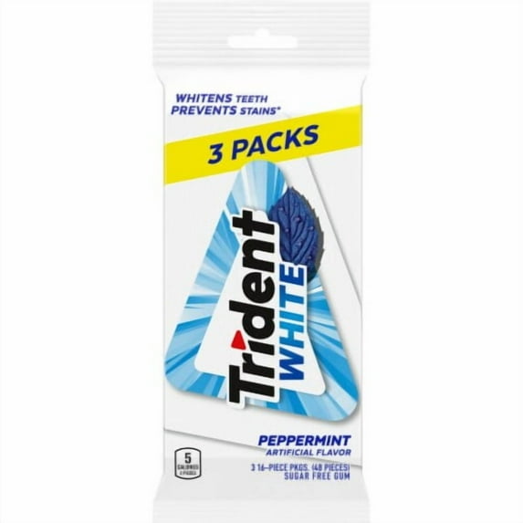 Trident Peppermint Sugar Free Gum 2.37 oz - Pack of 2