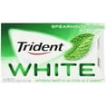 thumbnail image 1 of Trident White Sugar Free Spearmint Gum, 16 Count, 9 Pack, 1 of 2