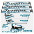 thumbnail image 1 of Trident White Sugar Free Gum, 16 Pieces Per Pack, Wintergreen 9 ea, 1 of 9