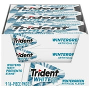 Trident White Wintergreen Sugar-Free Gum, 16 Pieces, 9 Count