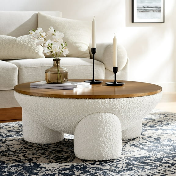 Tridome Storage Coffee Table in Natural Ivory
