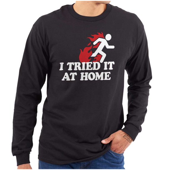 Tried It Home Nerd Science Project Long Sleeve TShirt Men Women Brisco Brands S