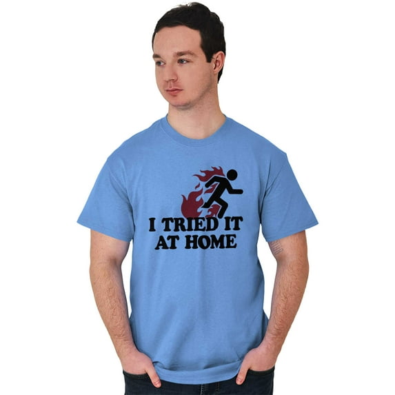 Tried It Home Nerd Science Project Men's Graphic T Shirt Tees Brisco Brands L