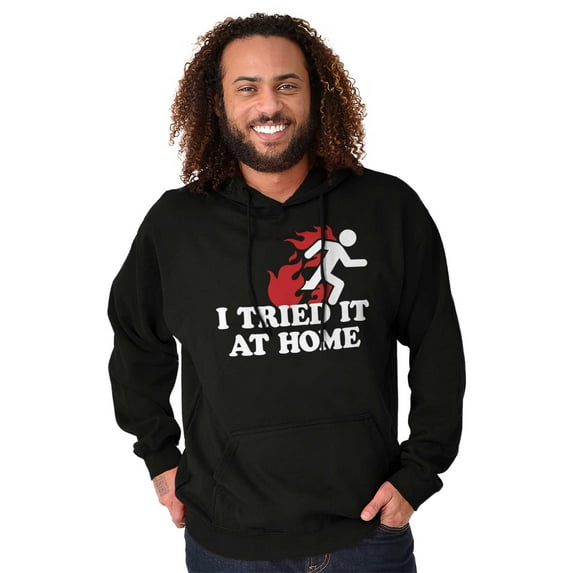 Tried It Home Nerd Science Project Unisex Plus Fleece Graphic Hoodie Brisco Brands 5X