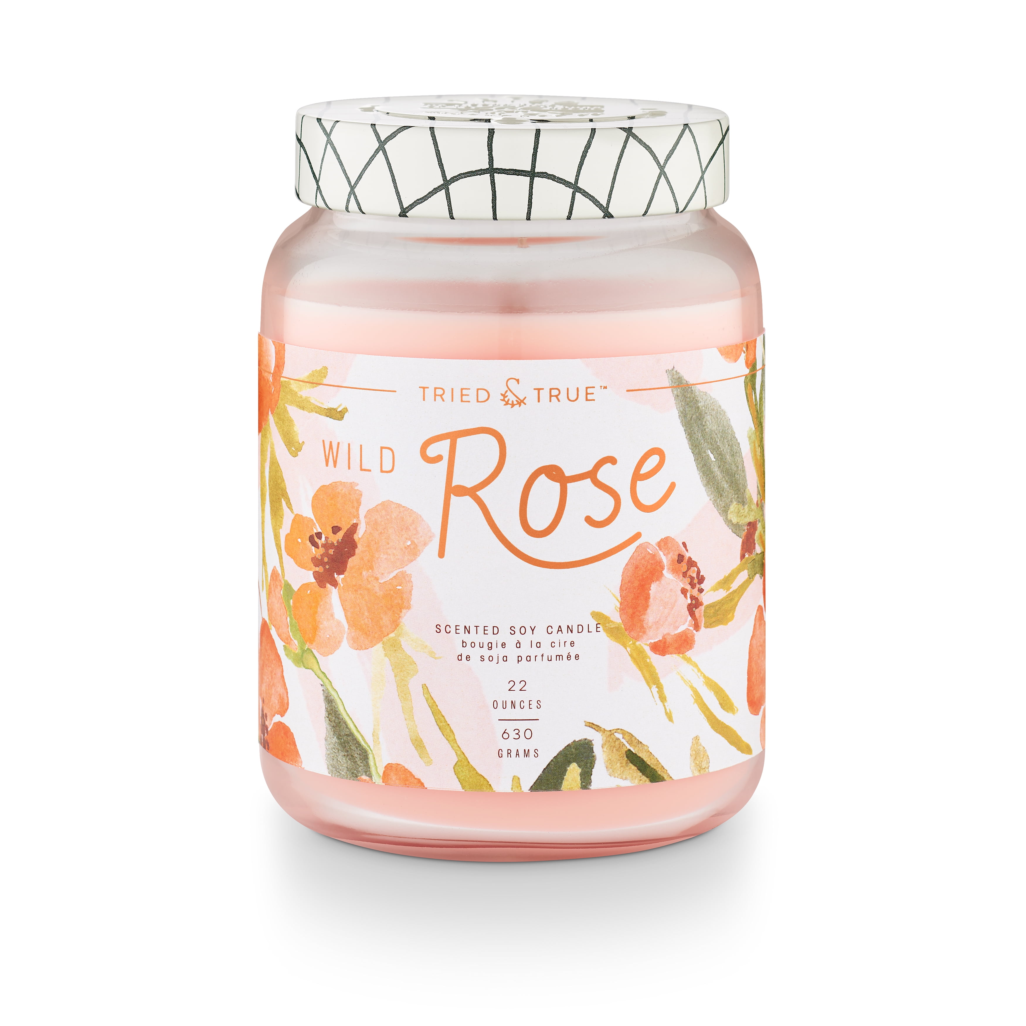 Wild Rose Scented Red Soy Jar Candle