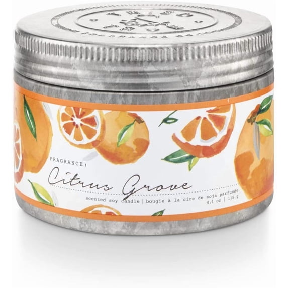 Tried & True Citrus Grove, 4.1 oz. Tin Candle, Multi-Colored