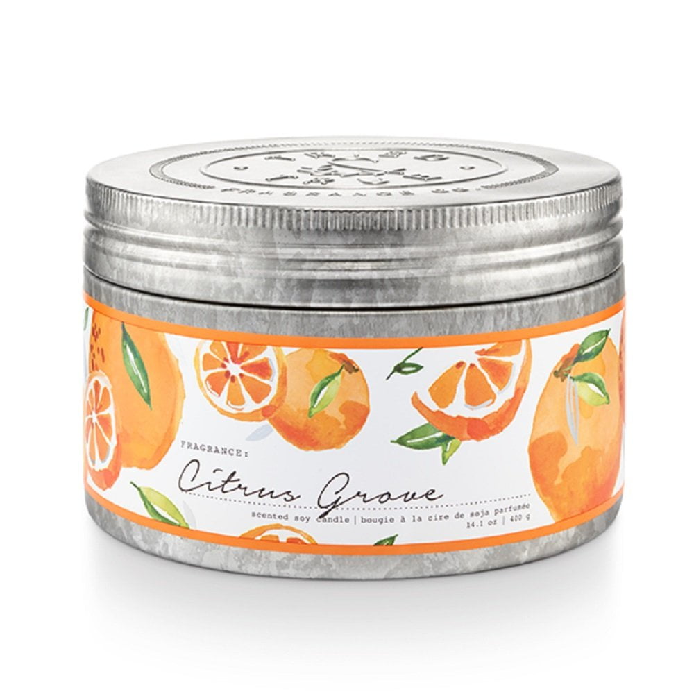 Citrus Grove Scented Soy Candle in Tin, 14.1 oz