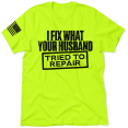 thumbnail image 1 of Tried to Repair Hi Vis Shirts for Men - Reflective Safety Mens T-Shirts, 1 of 3