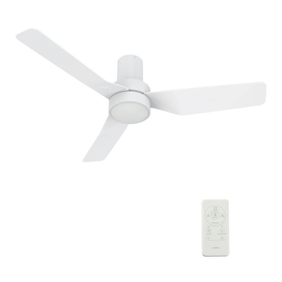 Trifect Barnet 44” Black Soft Modern Integrated LED Ceiling Fan with Light Kit and Remote Control