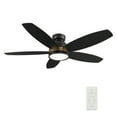 thumbnail image 1 of Trifect Levi 48” Black Soft Modern Integrated LED Ceiling Fan with Remote Control, 1 of 7