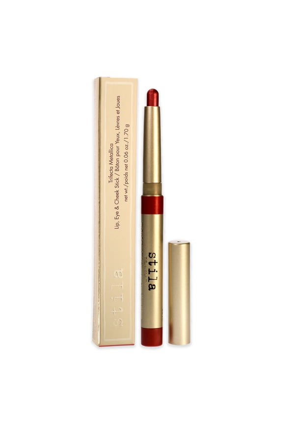 Trifecta Metallica Lip, Eye & Cheek Stick - Pink Sapphire (Firey Red)