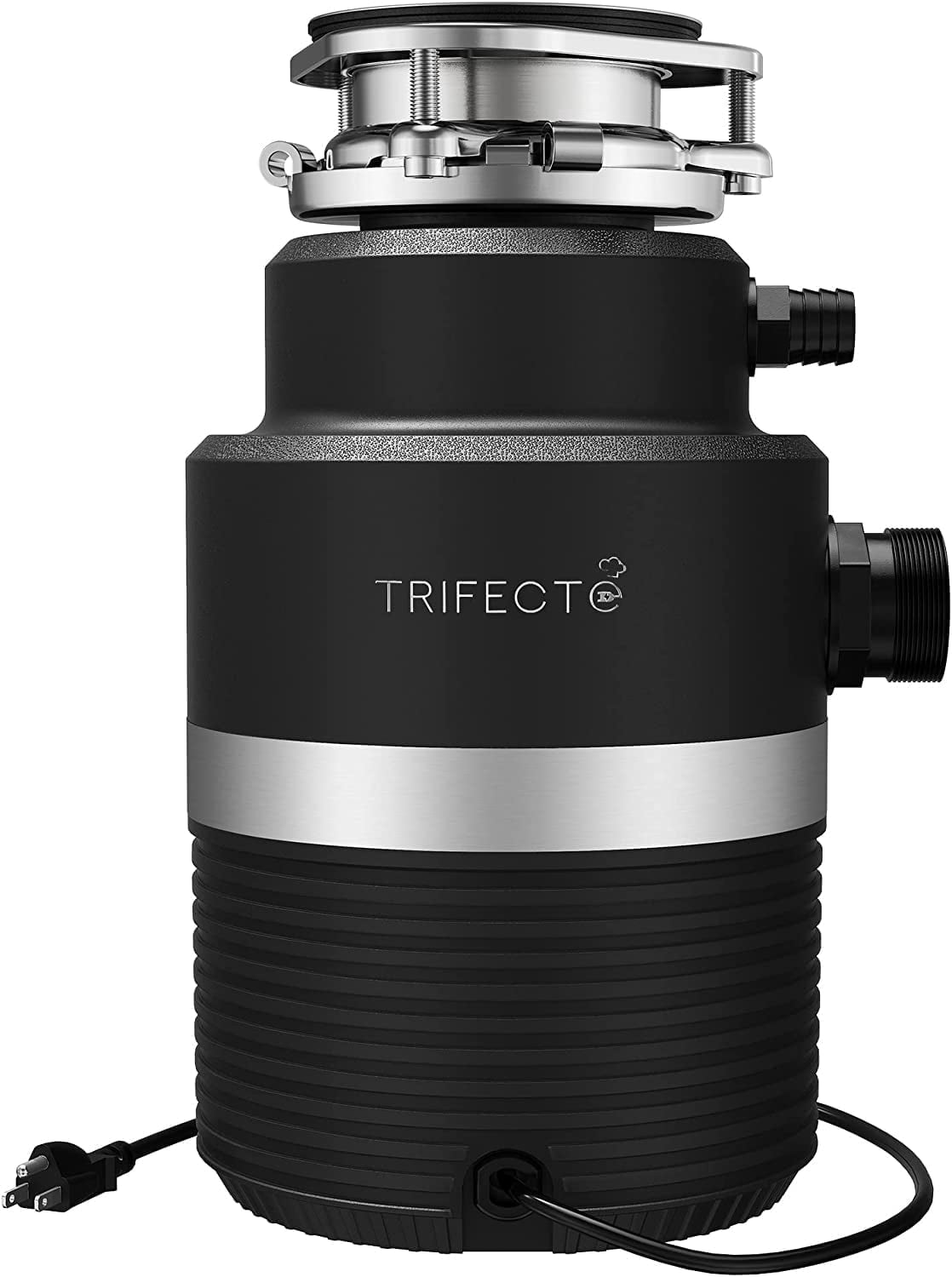 Trifecte 1HP Garbage Disposal, 3000RPM DC Motor Continuous Feed Food Waste Disposal with Power Cord