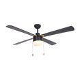 thumbnail image 1 of Trifecte 52" 4 Blades Black Ceiling Fan with a Pull Chain/Stable and Silent Motor, 1 of 6