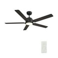 thumbnail image 1 of Trifecte 52" 5 Blade Reversible Smart Indoor Ceiling Fan with Remote and Dimmable Light, 1 of 8