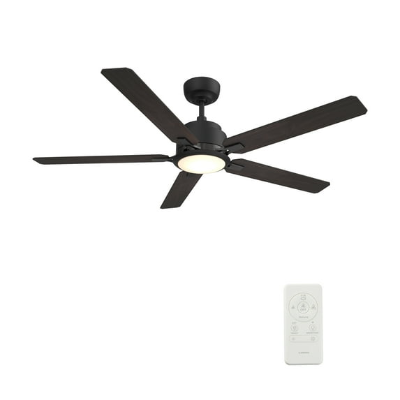 Trifecte 52" 5 Blade Reversible Smart Indoor Ceiling Fan with Remote and Dimmable Light