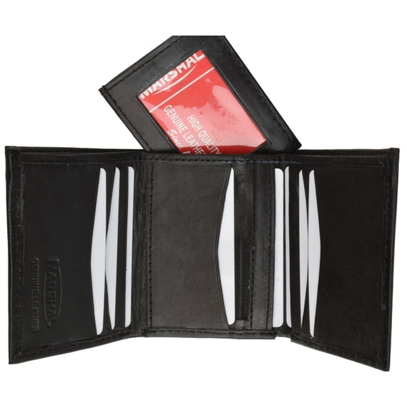 Trifold Lamb Leather Wallet W/Removable ID attached W/Velcro 3255 (C)