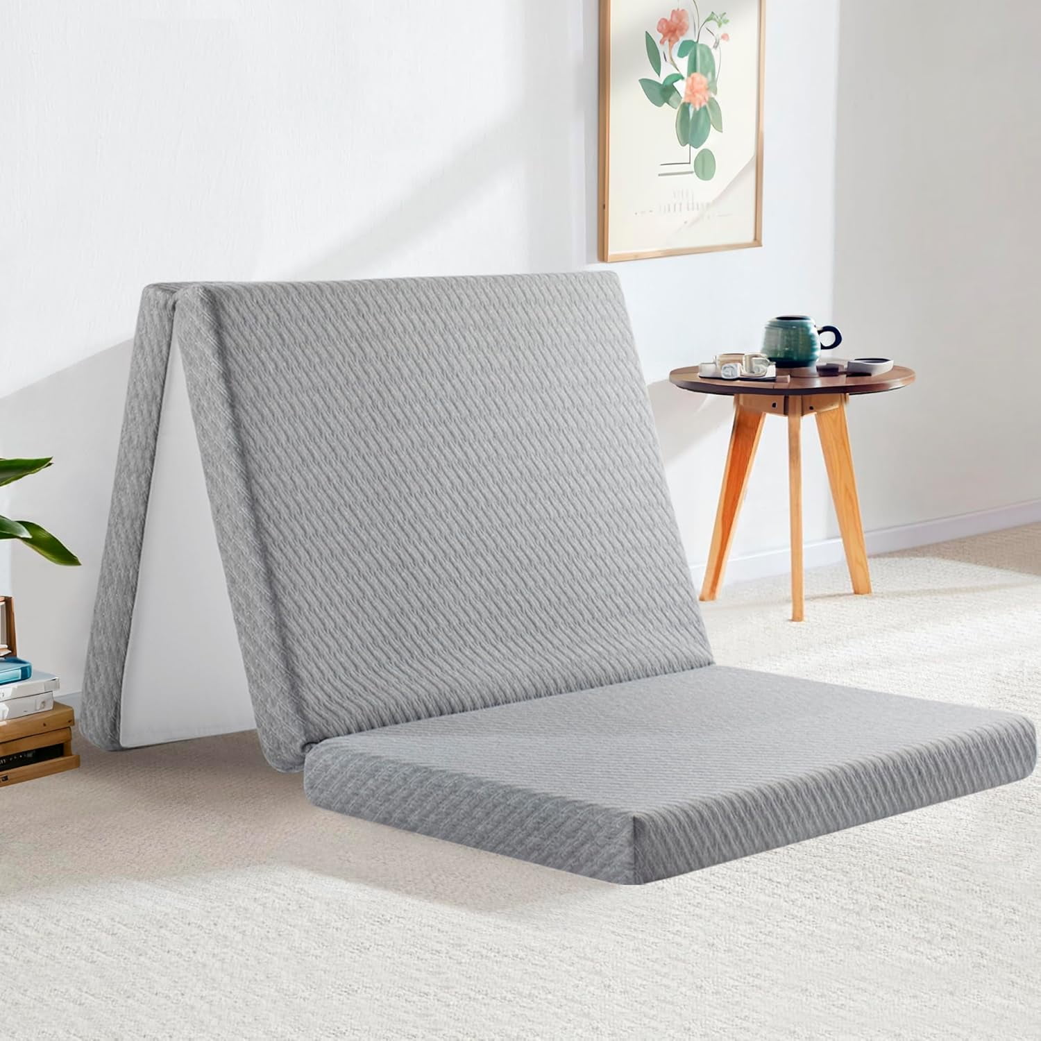 Trifold Mattress Full 4 Inch Cooling Gel Memory Foam Mattress for