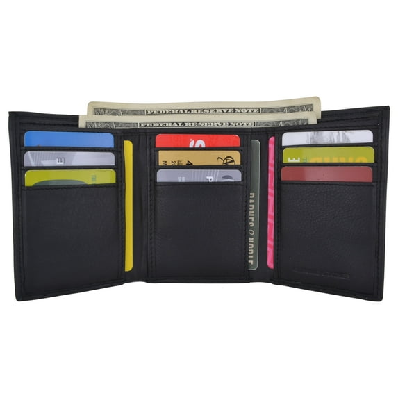 Trifold Men's RFID Blocking Premium Leather Classic Credit Card Holder Wallet