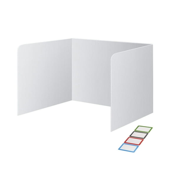 Trifold Poster Board, 16.5" x 12.5", 1-Pack, White Corrugated Project Boards for Science Fairs, School Projects, Event Displays, and Business Presentations