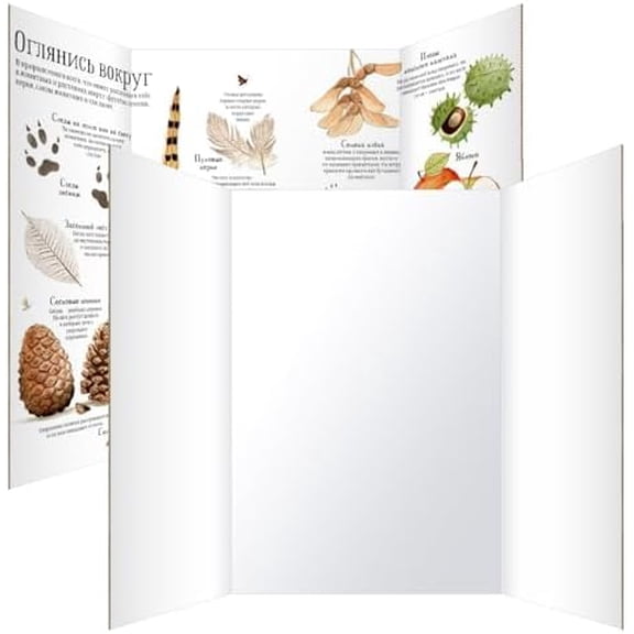 Trifold Poster Board 36"x48", 2 Pack White Extra Large Corrugated Display Board Foldable Board for School Projects, Science Fair, Business Presentations, Photo Displays, Graduation Exhibitions