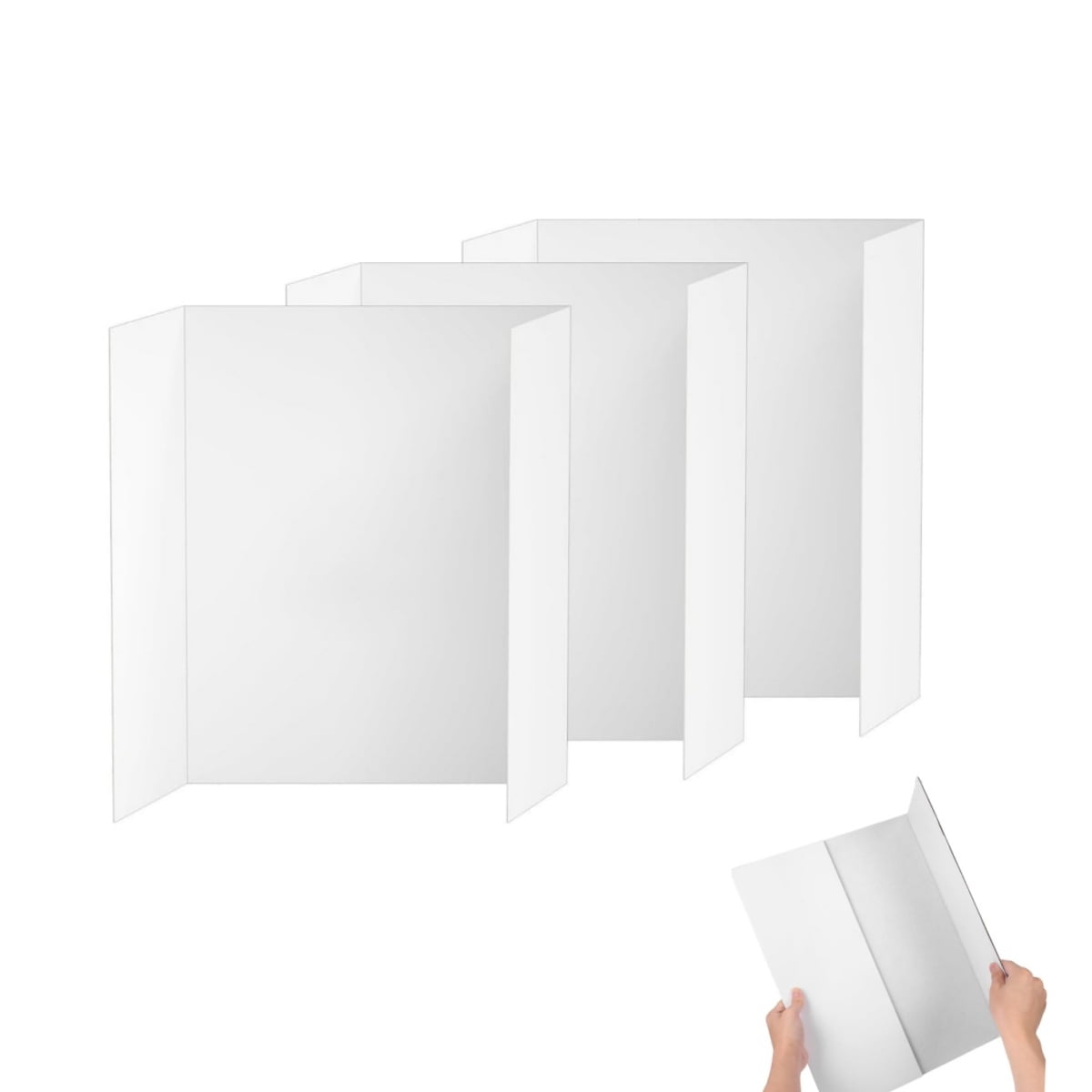 Trifold Poster Boards,QZS Durable Presentation Boards for Science Fair ...