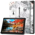 thumbnail image 1 of Trifold Stand Cover Case for All-New Amazon Fire HD 10 Tablet PU Leather Folding Stand Folio Cover Shockproof Ultra Slim Shell Cover with Auto Wake/Sleep for 10.1 Inch (Eiffel Tower), 1 of 9
