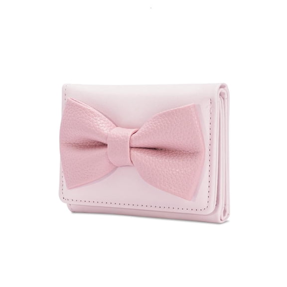 Trifold Wallet Stylish Short Wallet PU1eatherChange Purse Sweet Bows Card Case