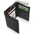 thumbnail image 1 of Trifold Wallets For Men RFID - Leather Slim Mens Wallet With ID Window Front Pocket Wallet Gifts For Men, 1 of 6