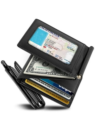 Access Denied Money Clip Bifold Wallet w/ Pull Strap, Brown