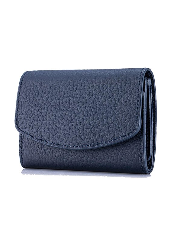 Trifold Women Wallet RFID Blocking Genuine Leather Card Case Holder.