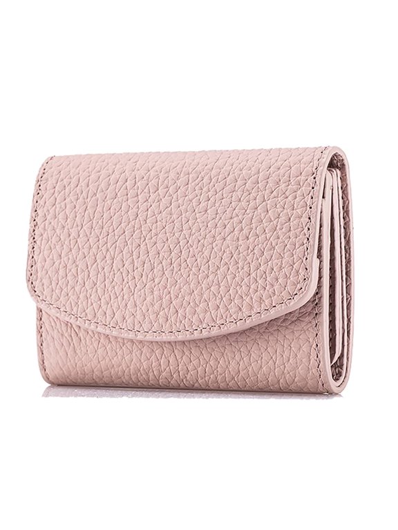 Trifold Women Wallet RFID Blocking Genuine Leather Card Case Holder.