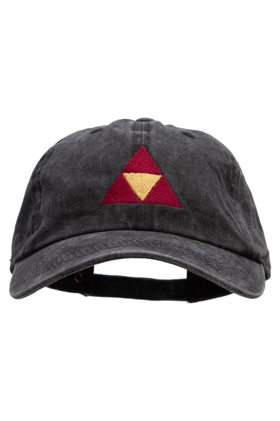 Triforce Embroidered Unstructured Cotton Cap - Black OSFM