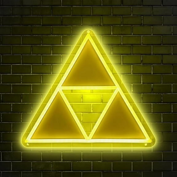 Triforce LED Gaming Neon Sign with Dimmable Lighting Modes for Bedroom, Game Room Decor, Kids Room, Man Cave, Wall Decor and Birthday and Father's Day and Christmas Gift USB Connection