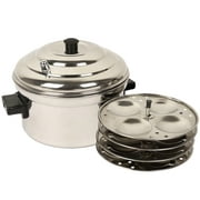 Trifri Idli Cooker Stainless Steel Steamer 6 tier Cookware Pot With Handles Premium Idli Dhokla Cooker