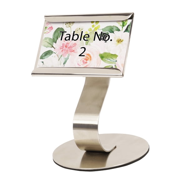 Trifri Wedding Table Numbers/ Name Holders Stainless Steel Table Menu Display Stand Table Numbers For Restaurant Note Card Holder Stand For Engagement Event