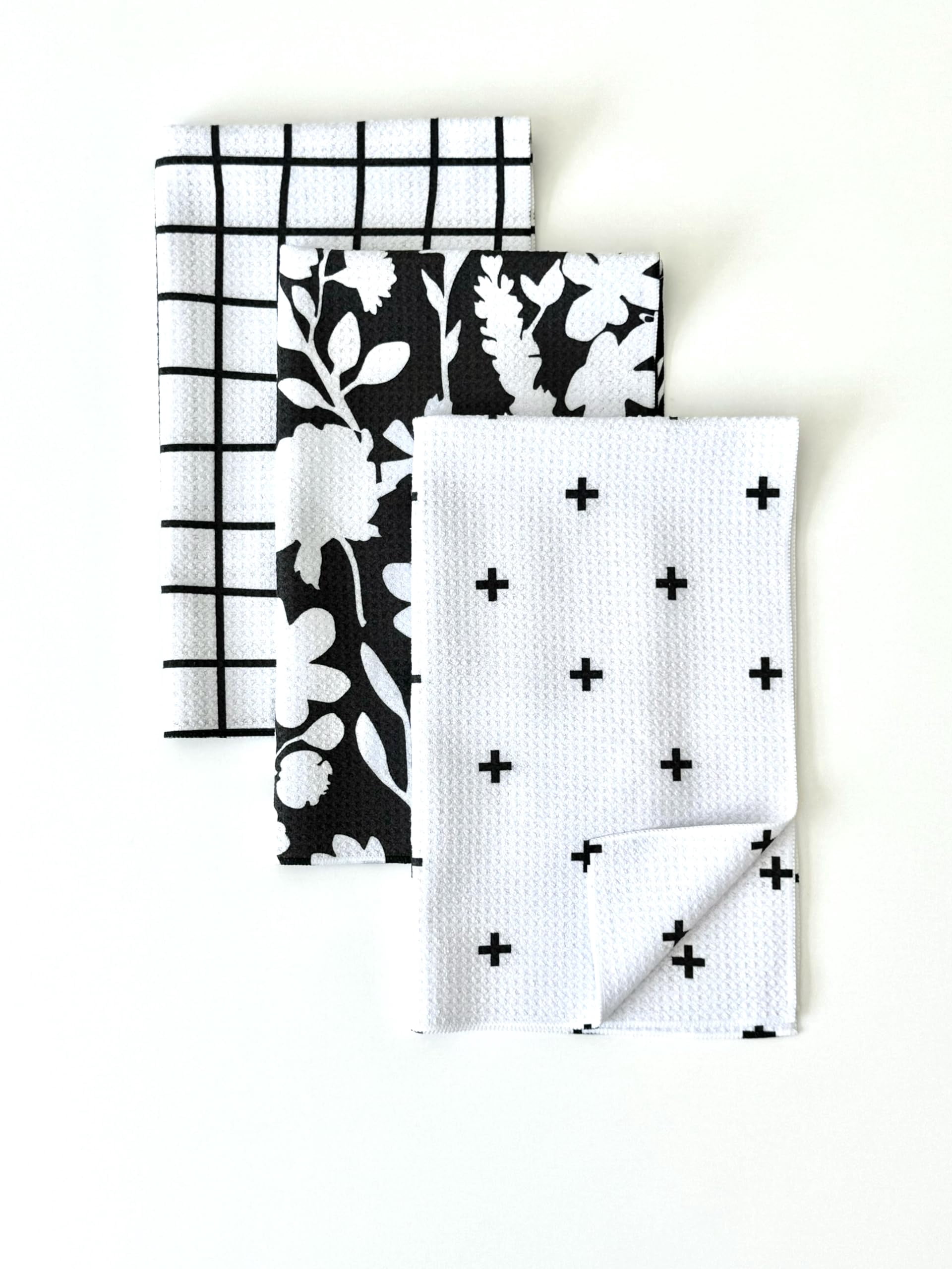 Trig Kitchen Towels (Black and White) C101 - Walmart.com