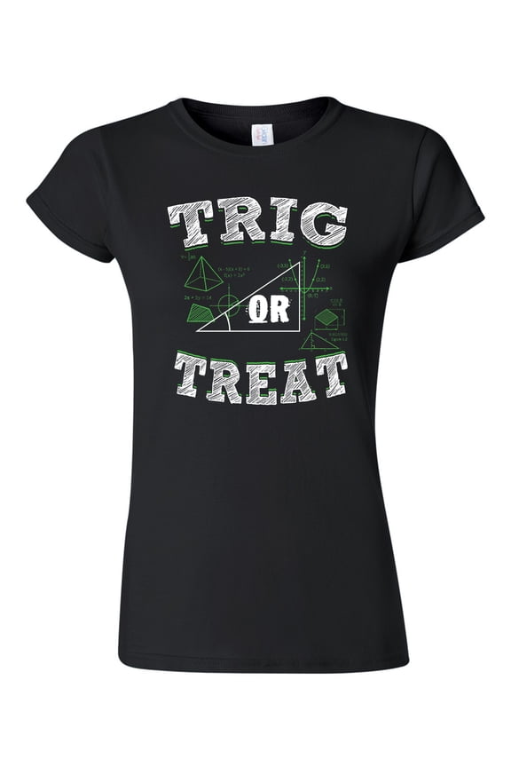 Trig Or Treat Trigo Math Trick Halloween Funny DT Adult T-Shirt Tee