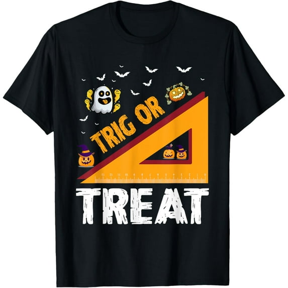 Trig or Treat Spooky Costume Math Student Teacher School T-Shirt