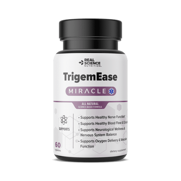 TrigemEase - All NAtural Nerve & Circulation Support Supplement for Facial Comfort & Nerve Wellness - with Vinitrox & GABA for Blood Flow & Oxygen Delivery, Made in USA, 60 Caps