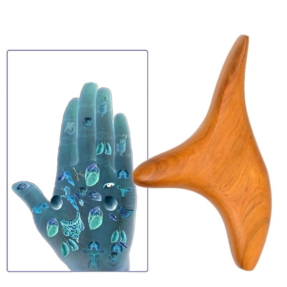 Trigeminal Body Massager Neck Shiatsu Reflexology Wooden for Blood Circulation
