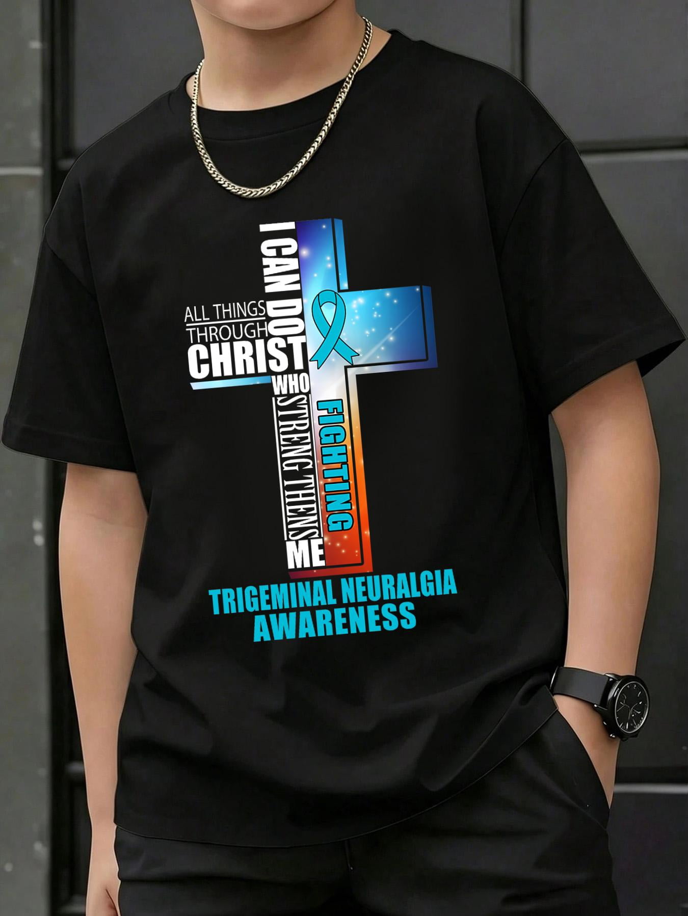 Nuralgan Trigeminal Neuralgia Warrior Awareness Shirt Premium Tri-Blend Kids T ...