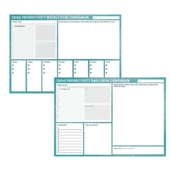 Trigg Productivity Daily and Weekly Desk Companion (Mixed Media Product)