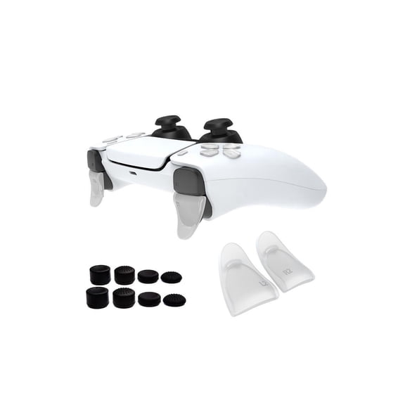 Trigger Extender with 8 Pcs Thumb Stick Grips for PS5 DualSense Controller Playstation 5 Accessories