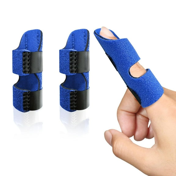 Trigger Finger Splint 2pcs for Arthritis, Injury, Broken, Finger Straightening Brace for Index, Middle, Ring Finger Pain Relief
