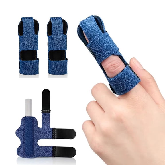 Trigger Finger Splint, Brace for Broken Protector and Straightening Arthritis Relief,2 Pcs Finger Support Brace Fits Index, Middle, & Ring Finger Pain