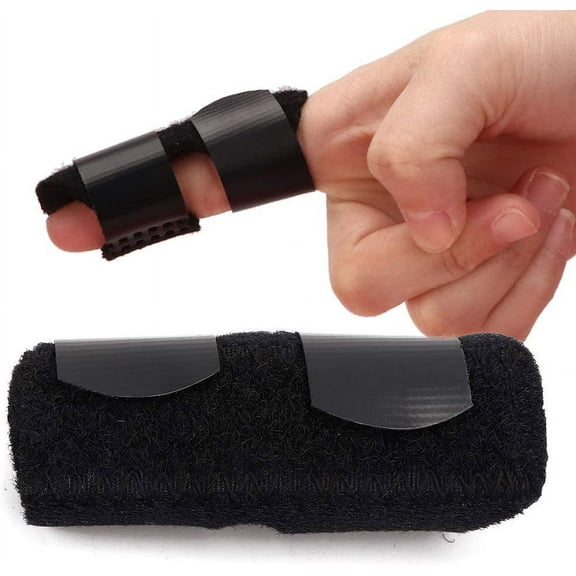 Trigger Finger Splint, Finger Splint Brace, Adjustable Finger Corrective Sleeve Fixing Belt, Finger Stabilizer for Straighten Broken Bent Trigger Middle Index Pinky Fingers, Children Women Use(Blue)